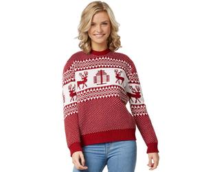 tectake Women's Winter Wonderland ' Christmas Jumper Red-White | Size: Medium TECTAKE Multicolor M