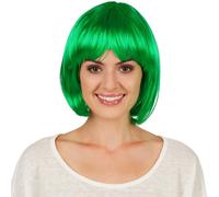 tectake Women's Womens Bob Wig in Green TECTAKE Green One Size