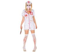 Womens Sexy Zombie Nurse Costume Halloween Fancy Dress Outfit Hospital Adult