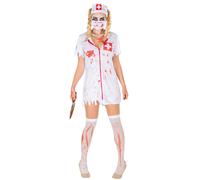 tectake Women's Zombie Nurse Costume in White | Size: XL TECTAKE White XL