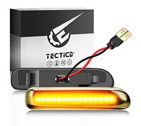 TECTICO LED Dynamic Side Indicator Amber Yellow Super Bright Canbus Sequential Repeater Lights Compatible with BMW E46 Limo Touring Coupe Compact Cabriolet, 2 Lamps