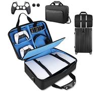 TECTINTER Carrying Case for PS5, Protective Travel Bag for PS 5 Console Controller, Large Capacity Storage Case Compatible with Playstation 5 Games Accessories Disk Digital Edition, Black
