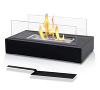 TecTrade Tabletop Firepit,Table Fireplace, Bio Ethanol Fireplace for Indoor and Outdoor Use with Safety Glass,