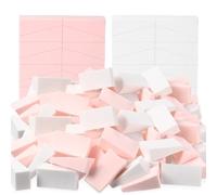 TecUnite 100 Pieces Cosmetic Sponges Latex Makeup Foam Wedges Foundation Beauty Tools(Pink,White)