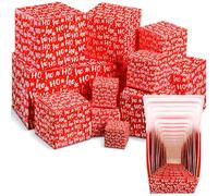 TecUnite 12 Pcs Christmas Prank Gift Box Nesting Gift Boxes Funny Prank Boxes for Xmas Birthday Wrapping, 1.9-6.3 Inch (Hohoho)