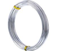 TecUnite Aluminum Craft Wire for Sculpting Armature Bendable Craft Wire for DIY Jewelry Making (1 Roll,Silver,10 M x 1 mm)