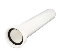 tecuro Immersion Pipe for Sink Siphon, Connection 1 1/2 Inch ÜWM, 250 mm Length, Diameter 40 mm, Can Be Shortened, Plastic White