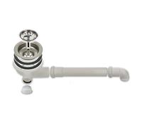 tecuro Sink Drain Strainer Basket Valve 3 1/2 Inch Diameter 114 mm with Rear Drain and GA