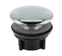 tecuro Tap Hole Plug Diameter 42 mm, Chrome-Plated, Thread 1/2 Inch x 22 Length, Stainless Steel Viewing Plate, with Plastic Nut and KS Clamping Ring Deck Rosette