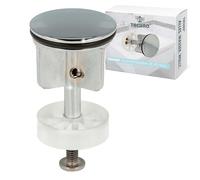 tecuro Universal Eccentric Plug, Drain Plug, Diameter 40 mm, for 1 1/4 inch Drain Valve, high-Gloss Chrome-Plated, 12006