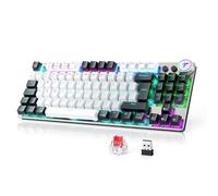 TECURS Mechanical Gaming Keyboard Wireless, 80% TKL Backlit Bluetooth Mechanical Keyboard Red Switch QWERTY, Tri-Mode (2.4G/BT5.0/Wired), Anti-Ghosting, LED Lighting for Computer/PC/Windows/Xbox