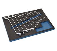 TECWERK 12 Pcs Double Ring Wrench Set SW 6-32 Mm Tool Drawer Insert