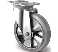 TECWERK Heavy Duty Swivel Castor Diameter 125 mm 300 kg Elastic Rubber Stable