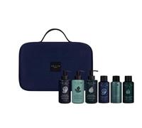 Ted B FIG Leaf & CEDAR Men Complete Collection Wash Bag gift set includes: T Baker body spray , Invigorating Hair & body wash, Bergamot Vetiver deodorant