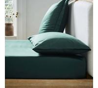 Ted Baker 250 Thread Count Plain Dye Super Kingsize Fitted Sheet, Forest