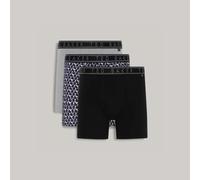 Ted Baker 3-Pack Boxers, Heather Grey / Retro Geo Blue / Black - Medium