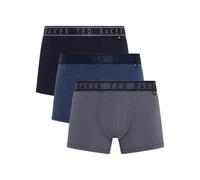 Ted Baker 3-Pack Contrast Waistband Boxer Trunks, Mixed Blues - X-Large