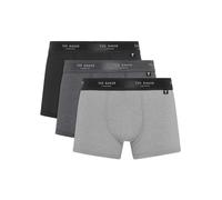 Ted Baker 3-Pack Core Boxer Trunks, Black/Grey - Large