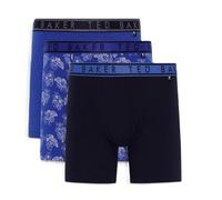 Ted Baker 3-Pack Cotton Boxer Brief Size S Mazarnie Blue/Blue Lotus/Navy