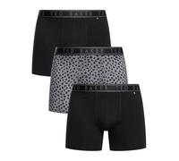 3 Pack Boxer Briefs Black/Dot/Black S