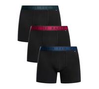 Ted Baker 3-Pack Cotton Fashion Boxer Brief,Black With Reflecting Pool/Beaujolais/Estate Blue,L