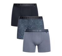 3 Pack Boxer Briefs Blue/Pattern/Navy M