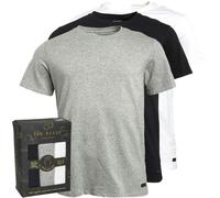 Ted Baker 3-Pack Cotton Stretch Crew-Neck Men's T-Shirts, Black/White/Grey