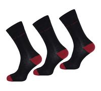 Ted Baker London Burgy Three Pack Pair Pack of Mens Ankle Socks Organic Cotton Black and Burgundy Size 7-11