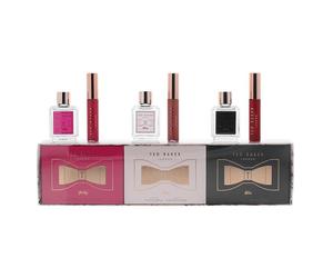 Ted Baker 3 x 9ml EDT & 3 x 3.8ml Lip Gloss Gift Set of Mia & Polly & Ella
