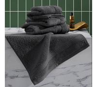 Ted Baker 4-Pack Washcloth Set - 100% Cotton - Soft, Highly Absorbent - 13" x 13", Dark Grey