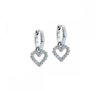 Ted Baker Amora Crystal Halo Heart Huggie Drop Earrings 1.1 x 1.7cm