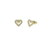 Ted Baker Amorina Crystal Halo Heart Stud Earrings For Women (Gold/Crystal)