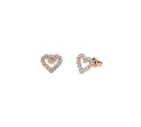 Ted Baker Rose Gold Plated Crystal Halo Heart Stud Earrings