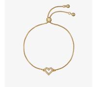 Ted Baker Amorita Crystal Halo Heart Adjustable Bracelet For Women (Gold/Crystal)