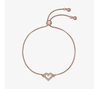 Ted Baker Rose Gold Plated Crystal Halo Heart Bracelet