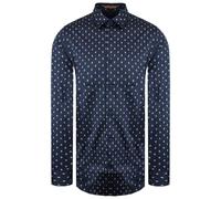 Ted Baker Area Mens Navy Geometric Print Shirt