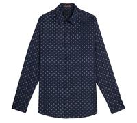 Ted Baker Area Mens Navy Geometric Print Shirt Cotton - Size Small