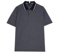 Ted Baker Arts Mini Jacquard Stitch Mens Dark Blue Polo Shirt Cotton - Size X-Small