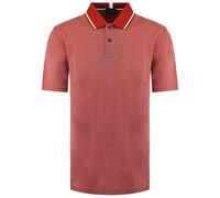 Ted Baker Arts Mini Jacquard Stitch Mens Dark Red Polo Shirt
