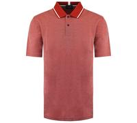 Ted Baker Arts Mini Jacquard Stitch Mens Dark Red Polo Shirt