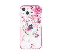 Ted Baker AZAMIAS Clear Scattered Flowers Antishock Phone Case for iPhone 13/14 Pink Bumper Compatible with MagSafe