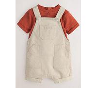 Ted Baker Baby Boys Short Sleeve T-Shirt & & Dungarees Shorts Set, Red, Size Age: 12-18 Months Red