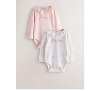 Ted Baker Baby Girls 2 Pack Pointelle Bodysuit, Multi, Size Age: Newborn Print