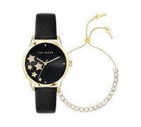 Ted Baker Watches Fitzrovia Stars Black Watch for Ladies - Leather / Mineral Glass