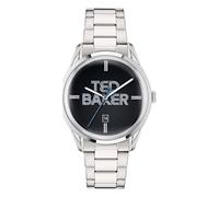 Ted Baker Watch Leyton BKPLTF307 Stainless Steel Analogue Quartz Black Dial Silver Strap One Size