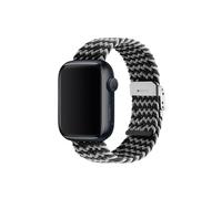 Ted Baker Black & Cream Elastic Strap for Apple Watch® (Model: BKS42S326B0), Black/Cream, Modern
