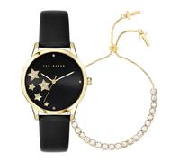 Ted Baker Black + Gold Crystal Stars Watch Gift Set - Gold