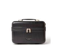 Ted Baker Black Icon Croc Vanity Case Hard Shell Makeup Travel Bag 17L | Size: Small