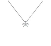 Ted Baker Blaire Mini Metal Bow Pendant Necklace for Women (Silver)