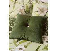 Ted Baker Branded Button Cushion 50X50Cm Green